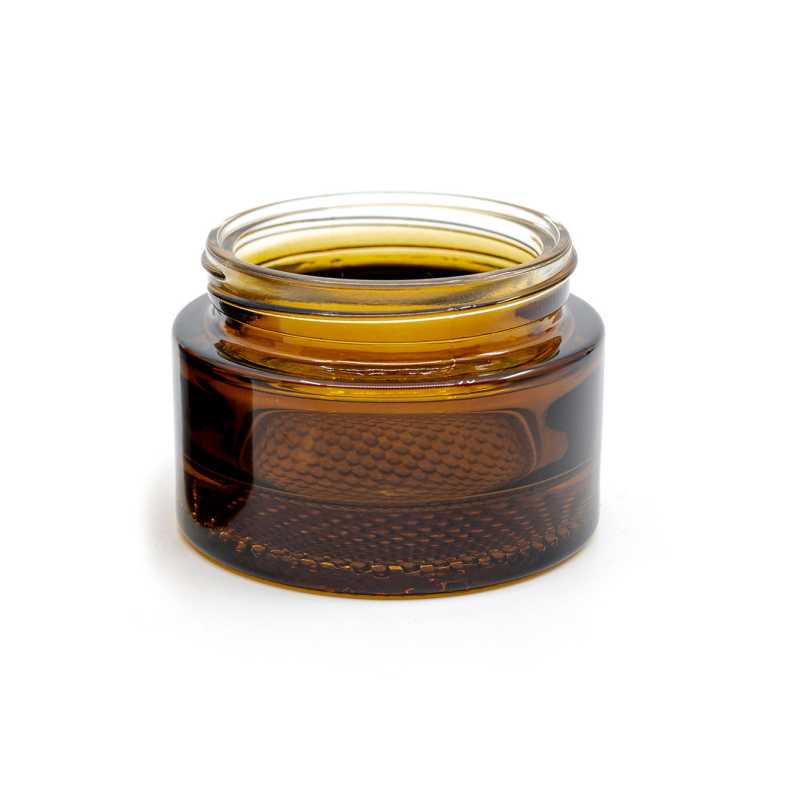 Tarro cosmético de vidrio, ámbar, 25 ml