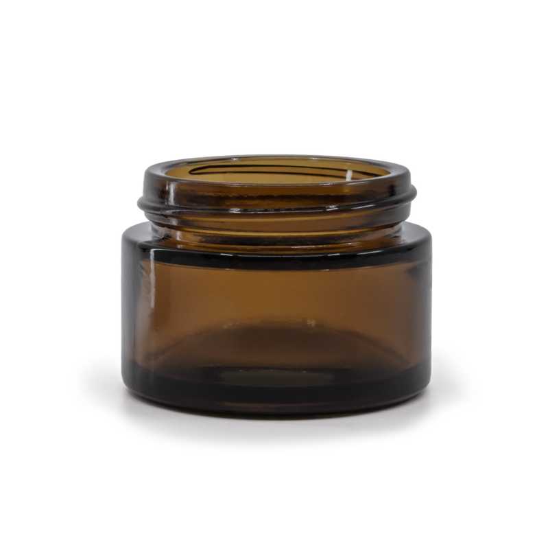 Tarro cosmético de vidrio, ámbar, 30 ml