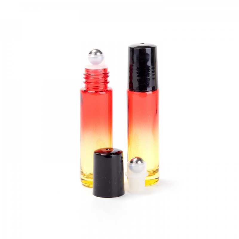 Roll-on de vidrio, rojo-amarillo, 10 ml