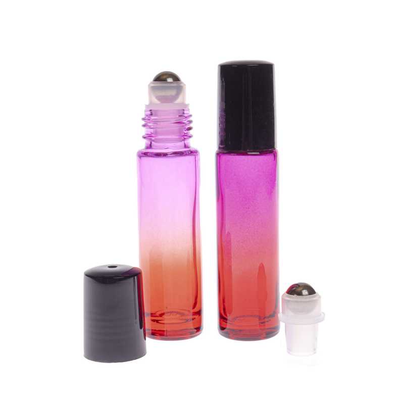 Envase roll-on de vidrio, violeta-rojo, 10 ml