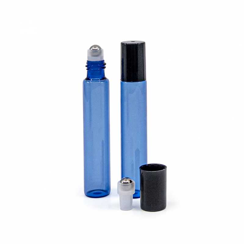 Envase roll-on de vidrio, azul, 10 ml