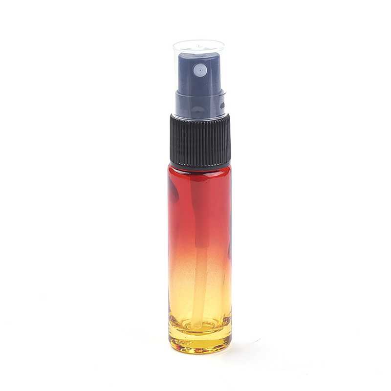 Envase de vidrio con pulverizador de perfume, rojo-amarillo, 10 ml