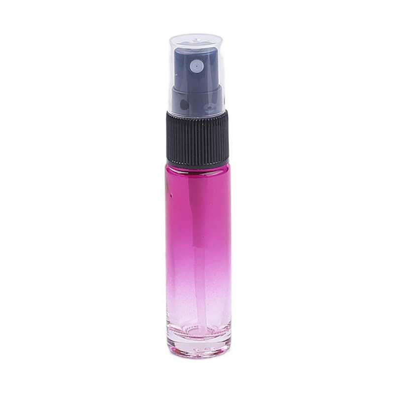 Envase con pulverizador de perfume de vidrio, rosa, 10 ml