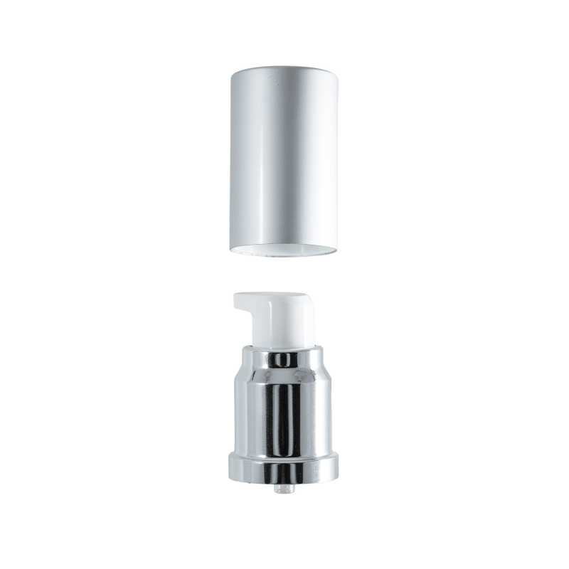 Sobretapa plateada para frasco airless de 15 ml