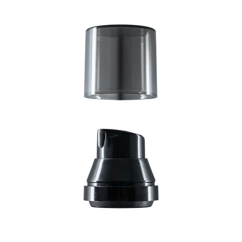 Sobretapa negra para frasco airless, 30/50 ml