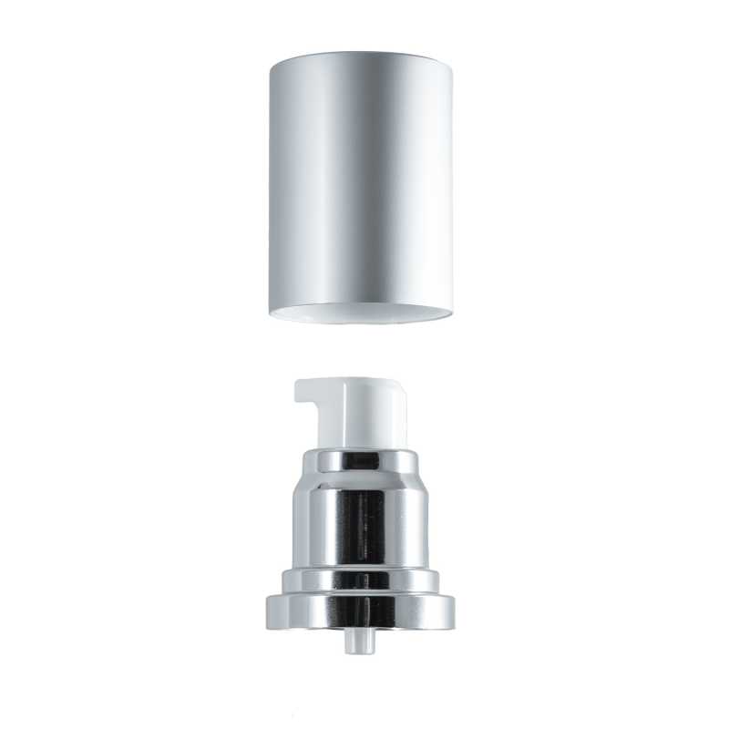 Tapón plateado para botella airless, 30/50 ml