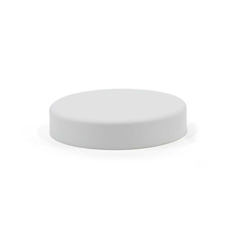 Tapa para tarro plástico esmerilado, blanco, 100 ml, 63 mm