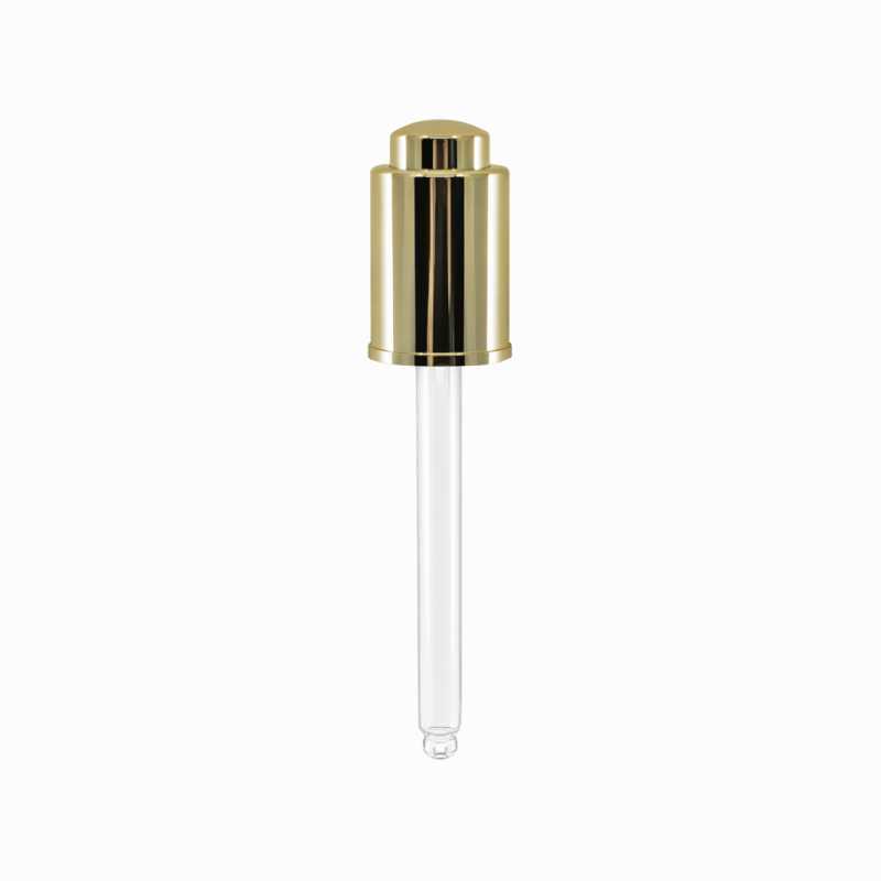 Tapón cuentagotas push, dorado brillante, 18/415