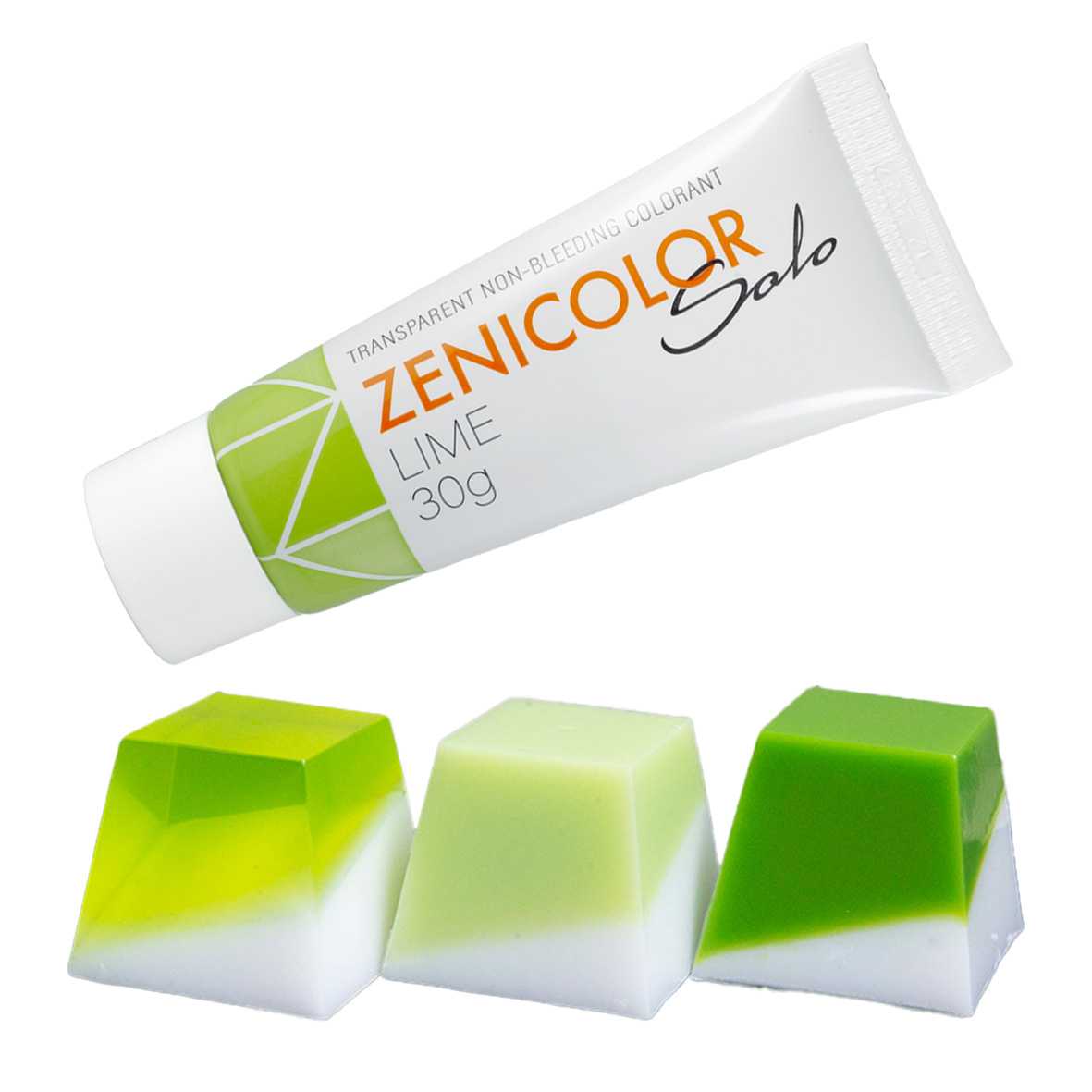 Colorante para base de jabón de glicerina, ZENICOLOR SOLO, Lima, 30 g