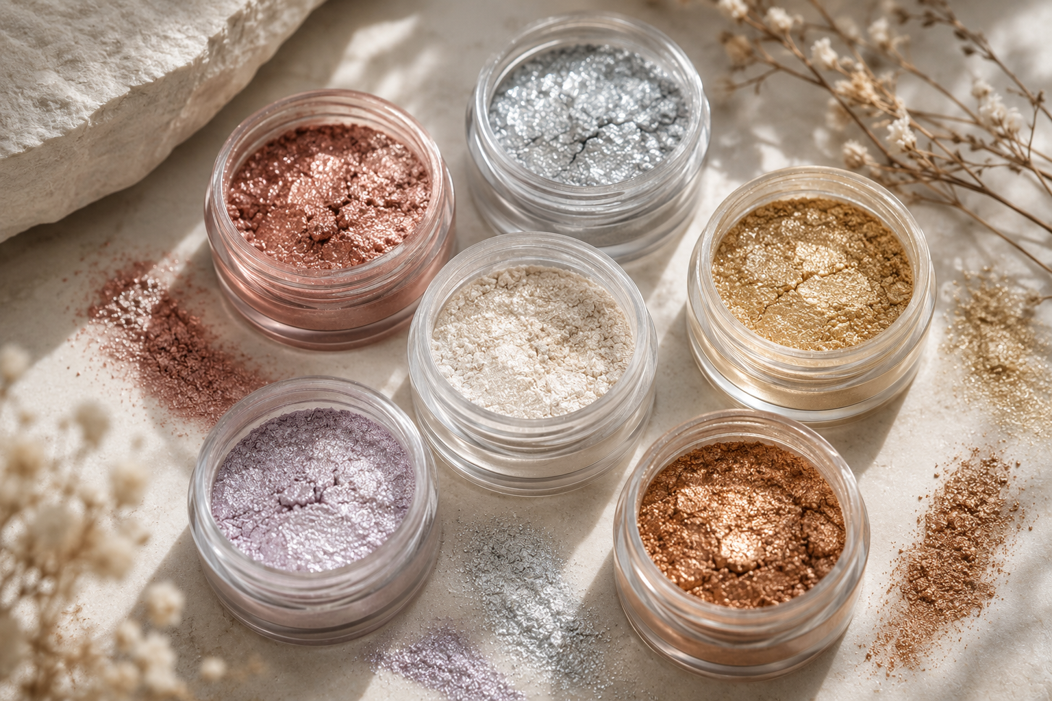 Mica — colorante mineral utilizado en cosmética decorativa