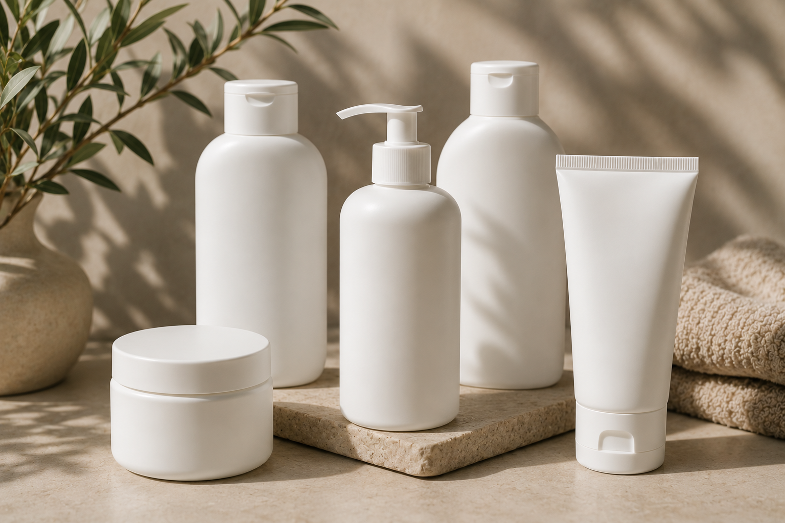 Frascos de HDPE — envases de plástico sólidos y opacos